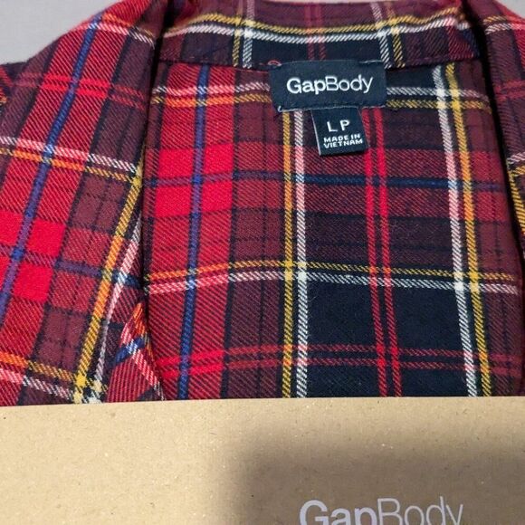 Gap Body Flannel PJ Set Large Petite 100% Cotton  NWT - Picture 5 of 11